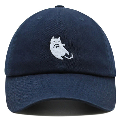 White Cat Kawaii Embroidered Adjustable Baseball Cap