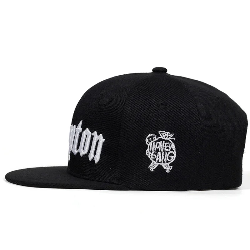 Unisex Compton Embroidered Hip Hop Snapback Cap