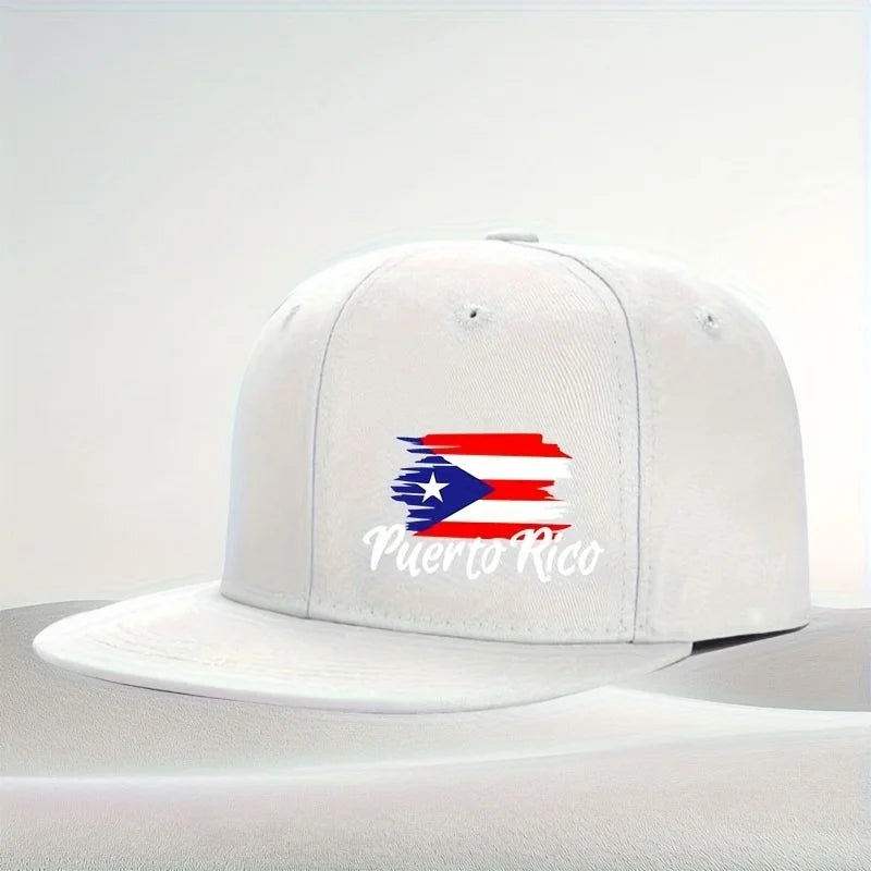 Puerto Rico Flag Brush Stroke Snapback Cap