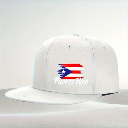 Puerto Rico Flag Brush Stroke Snapback Cap