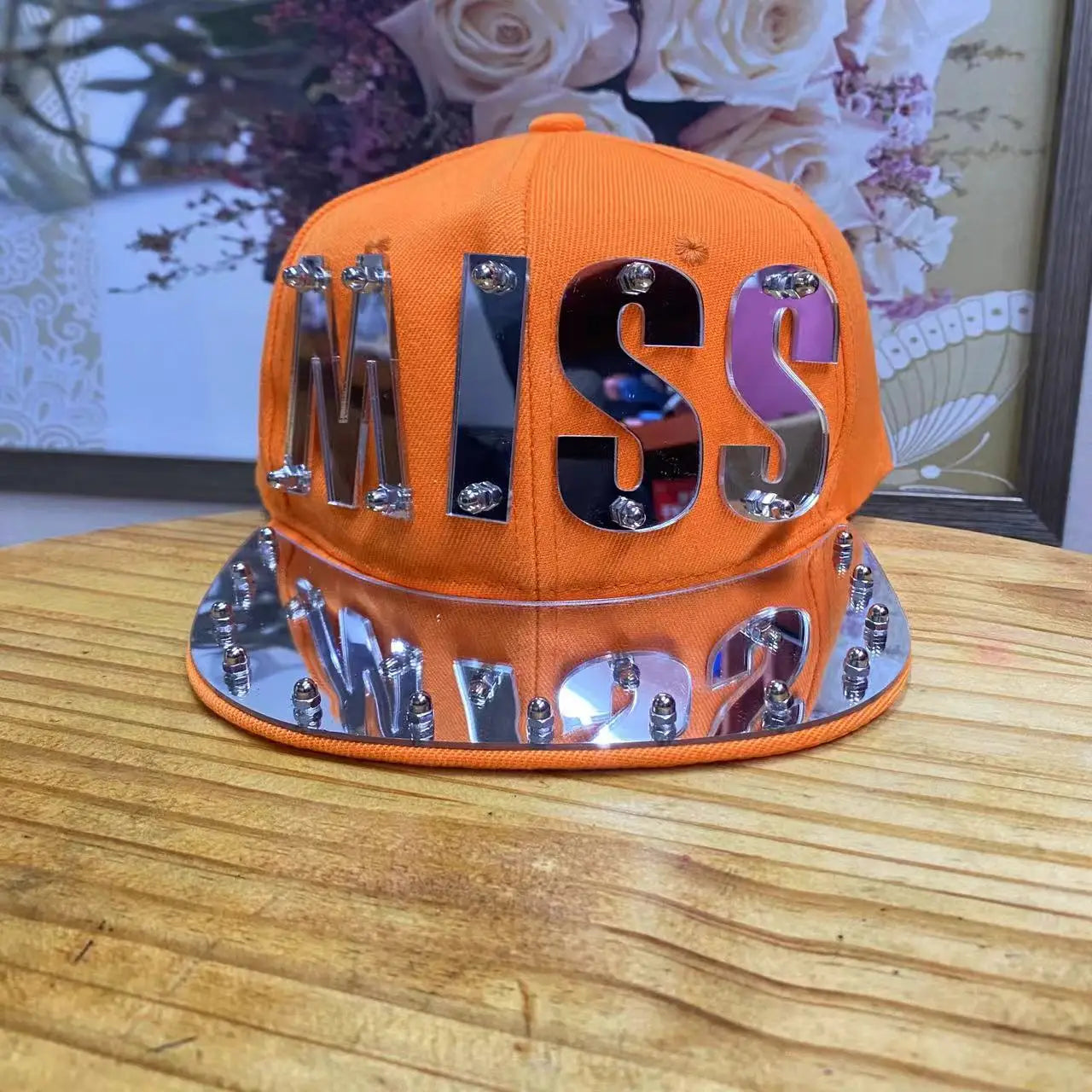 Unisex Heavy Letter Sequin Hip-Hop Cap