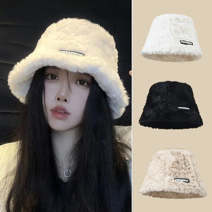 Warm Plush Furry Bucket Hat