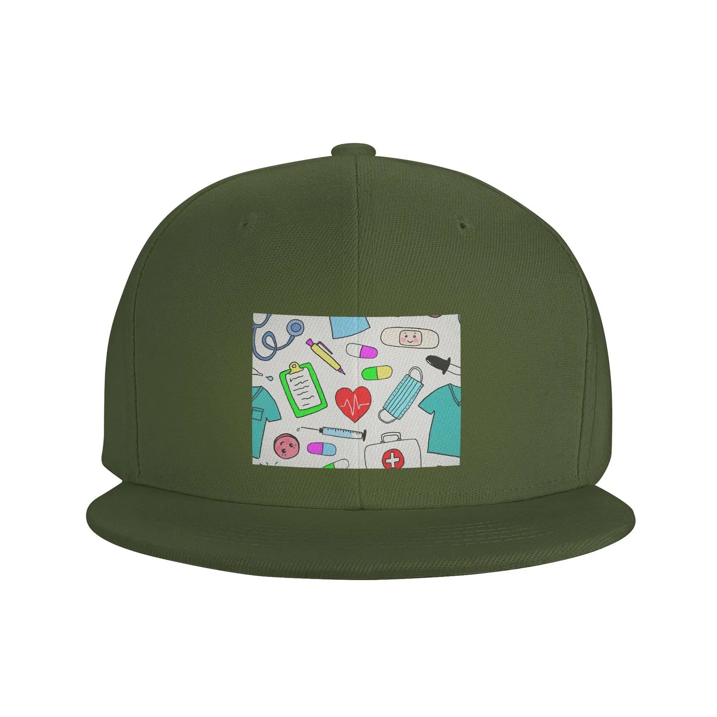Colorful Nursing Pattern Casual Outdoor Snapback Cap