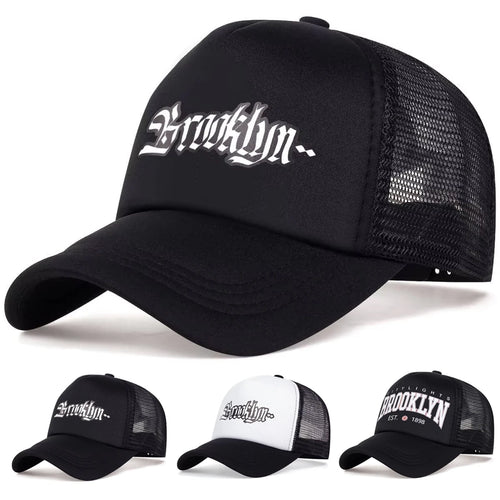 Unisex Brooklyn Letter Printed Baseball Net Caps