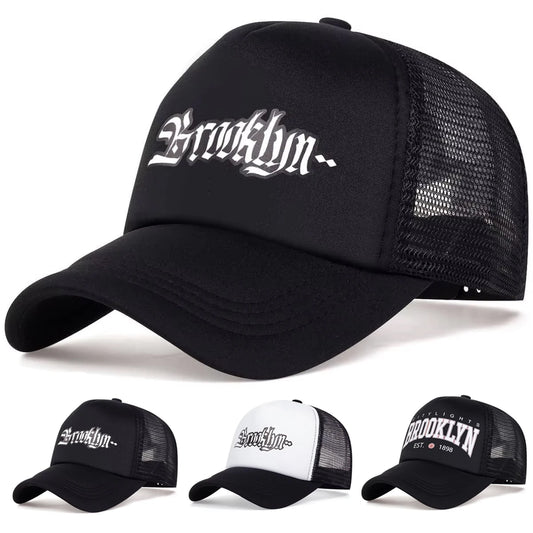 Unisex Brooklyn Letter Printed Baseball Net Caps