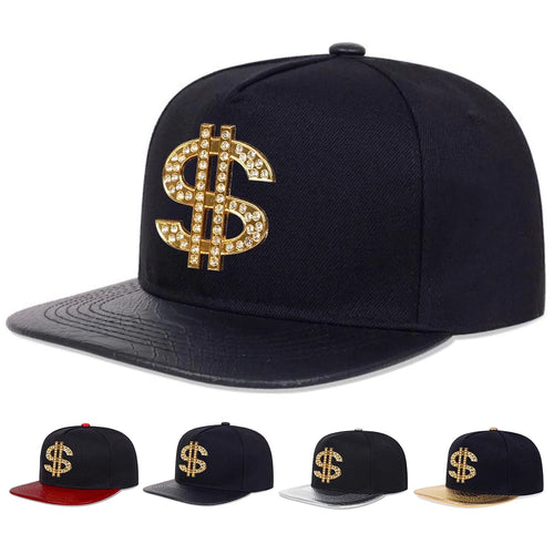 Unisex Diamond USD Letter Label Hip-hop Hats