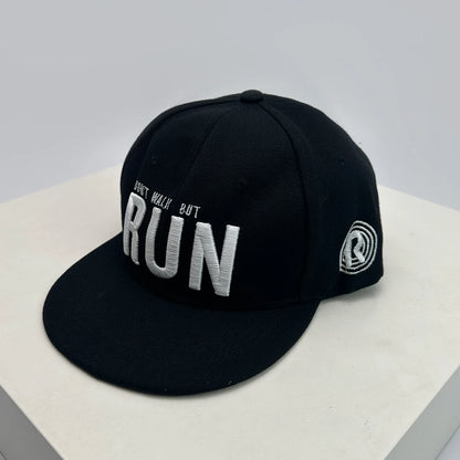 RUN Letter Color Block Snapback Cap