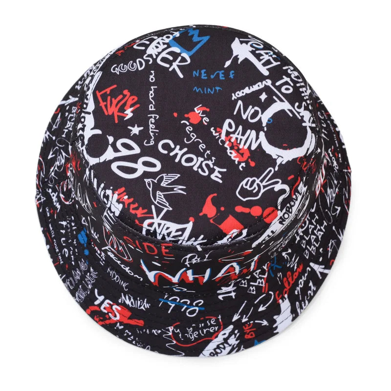 Graffiti Style Adjustable Streetwear Bucket Hat