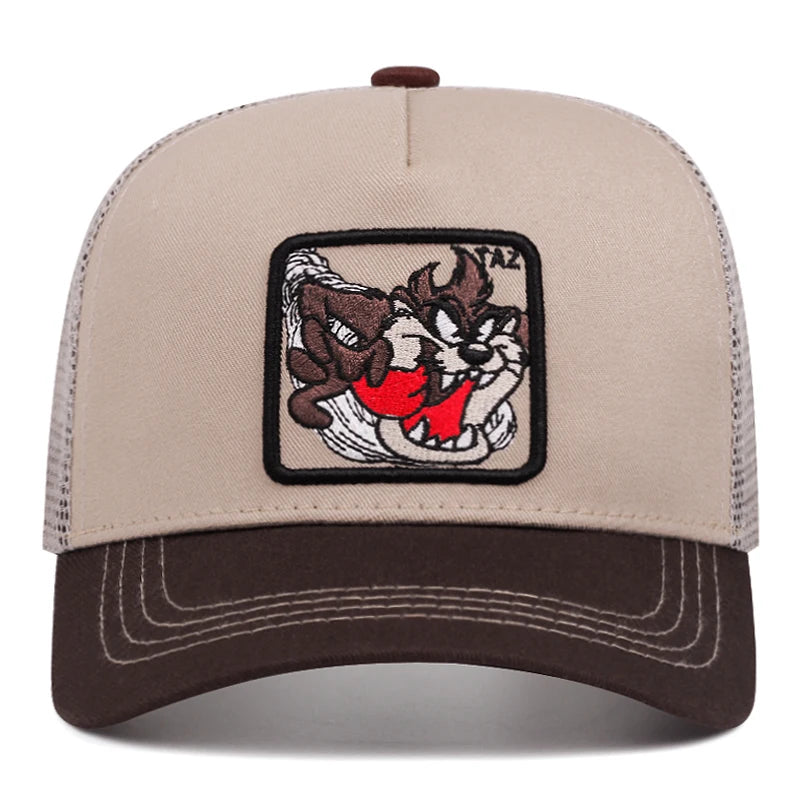 Cartoon Series Embroidered Mesh Baseball Hat