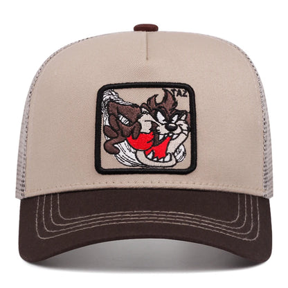 Cartoon Series Embroidered Mesh Baseball Hat