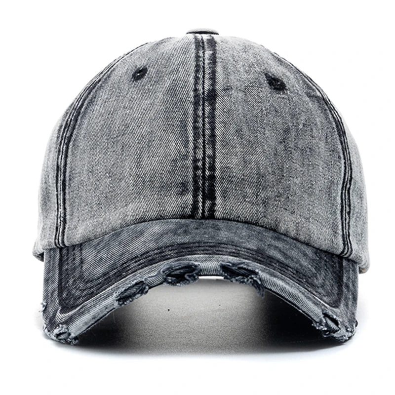 Washed Cotton High-Quality Denim Plain Unisex Baseball Cap