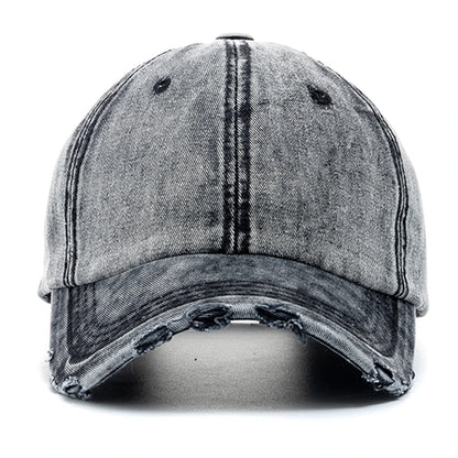 Washed Cotton High-Quality Denim Plain Unisex Baseball Cap