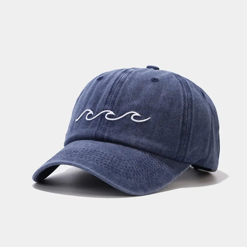 Cotton Geometric Embroidery Adjustable Outdoor Baseball Cap
