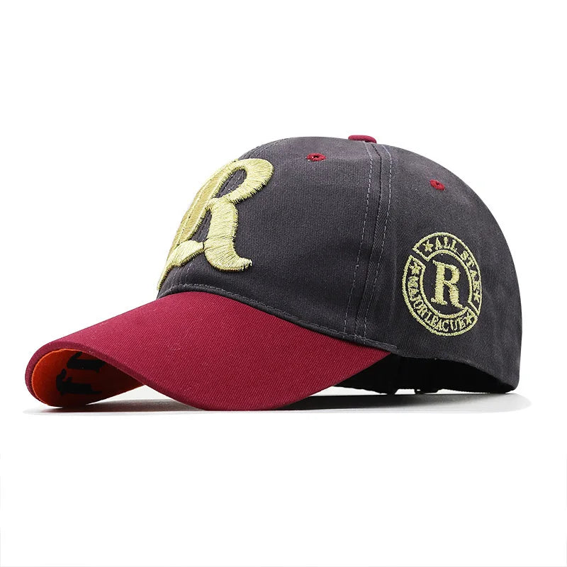 Summer Fishing Embroidered Letter Sun Baseball Cap