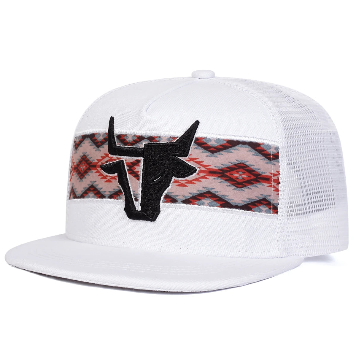 Unisex Personalized Bull Head Embroidery Hip-hop Net Hats