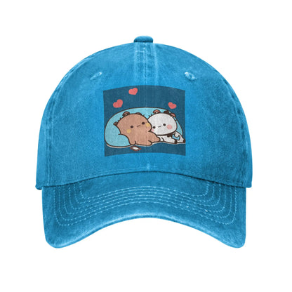 Bubu Dudu Panda Washed Denim Adjustable Baseball Cap