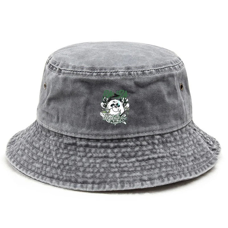 Unisex Graffiti Panda Vintage Bucket Hat