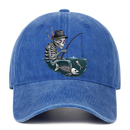 Skull Print Baseball Cap