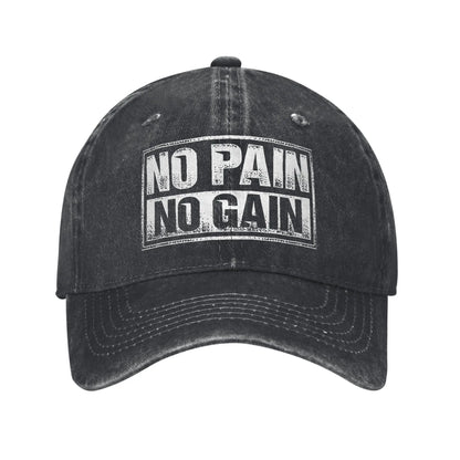 No Pain No Gain Gym Training Baseball Cap