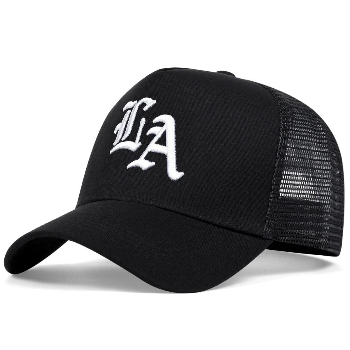 Unisex LA Letter Embroidery Baseball Net Caps