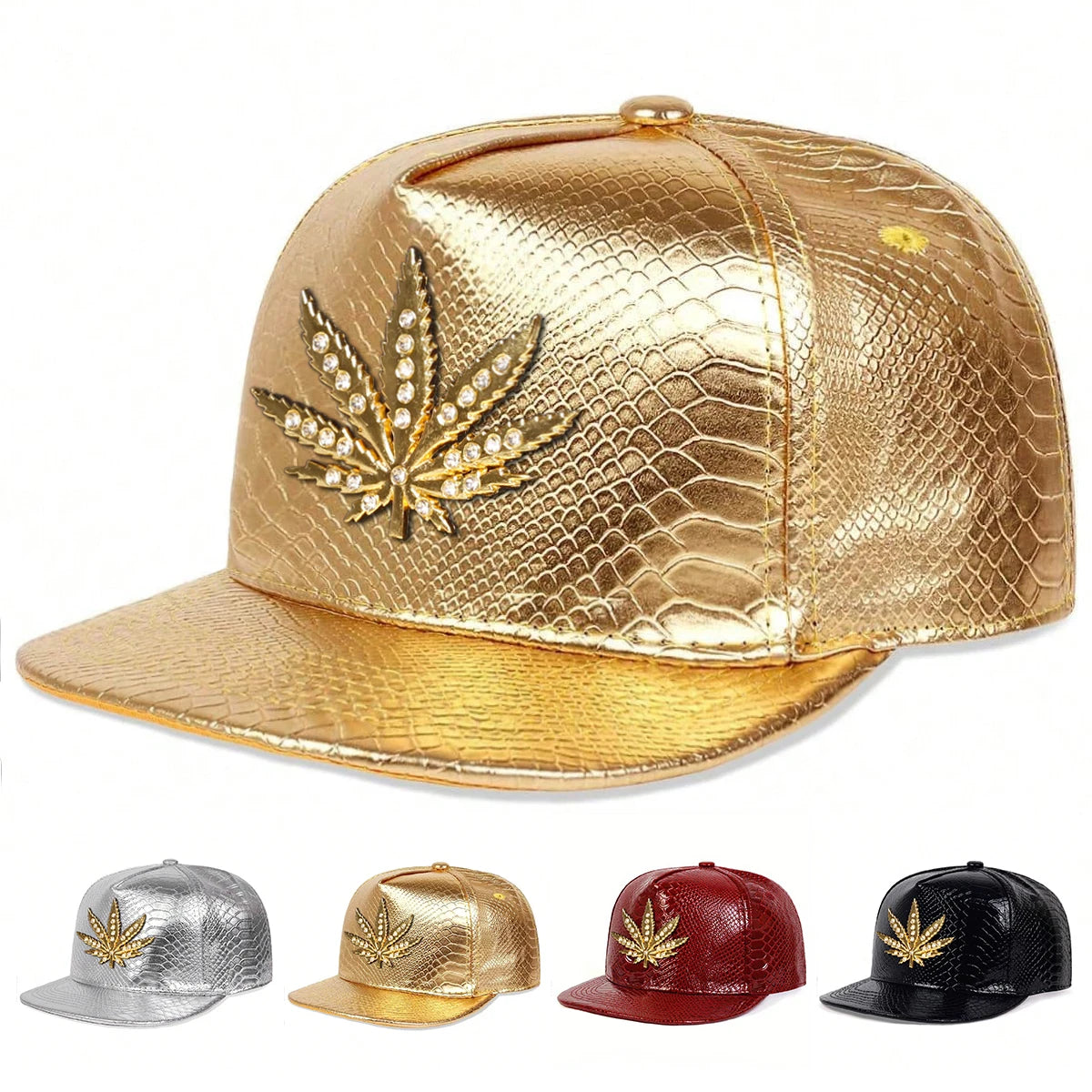 Unisex Diamond Maple Label Hip-hop Hats