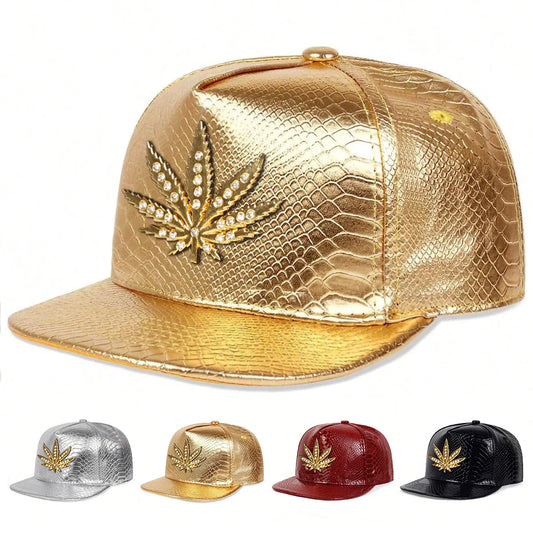 Unisex Diamond Maple Label Hip-hop Hats