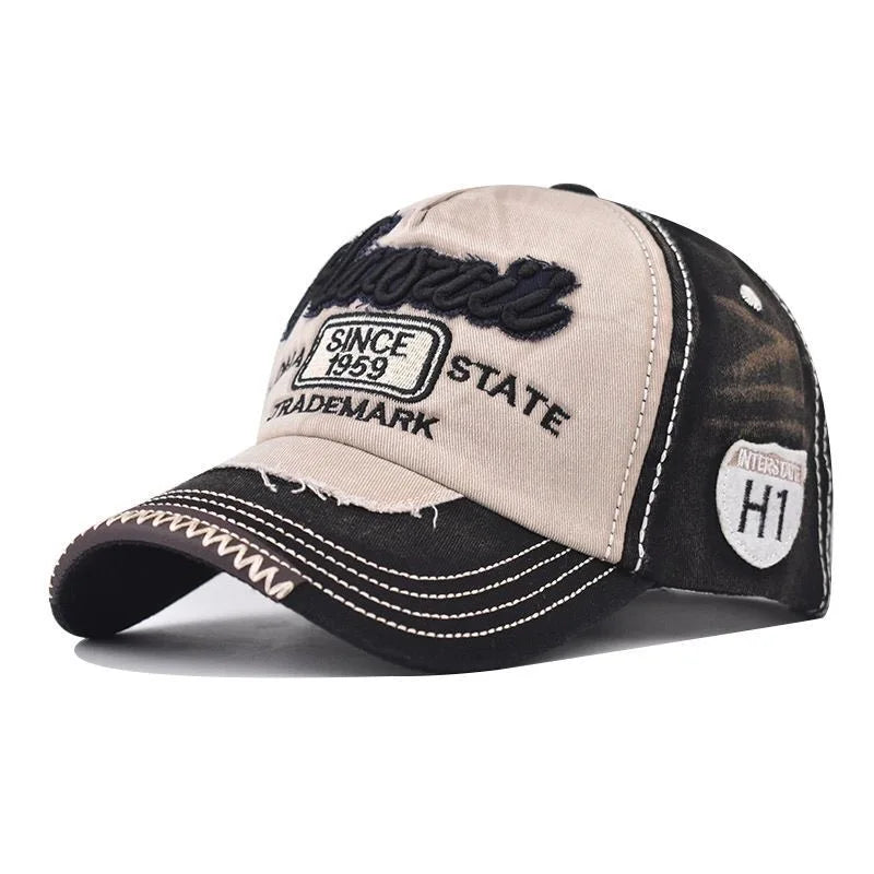 Vintage 1959 Letter Embroidered Washed Baseball Cap