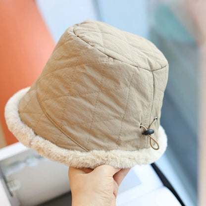 Women's Plush Winter Fisherman Bucket Hat