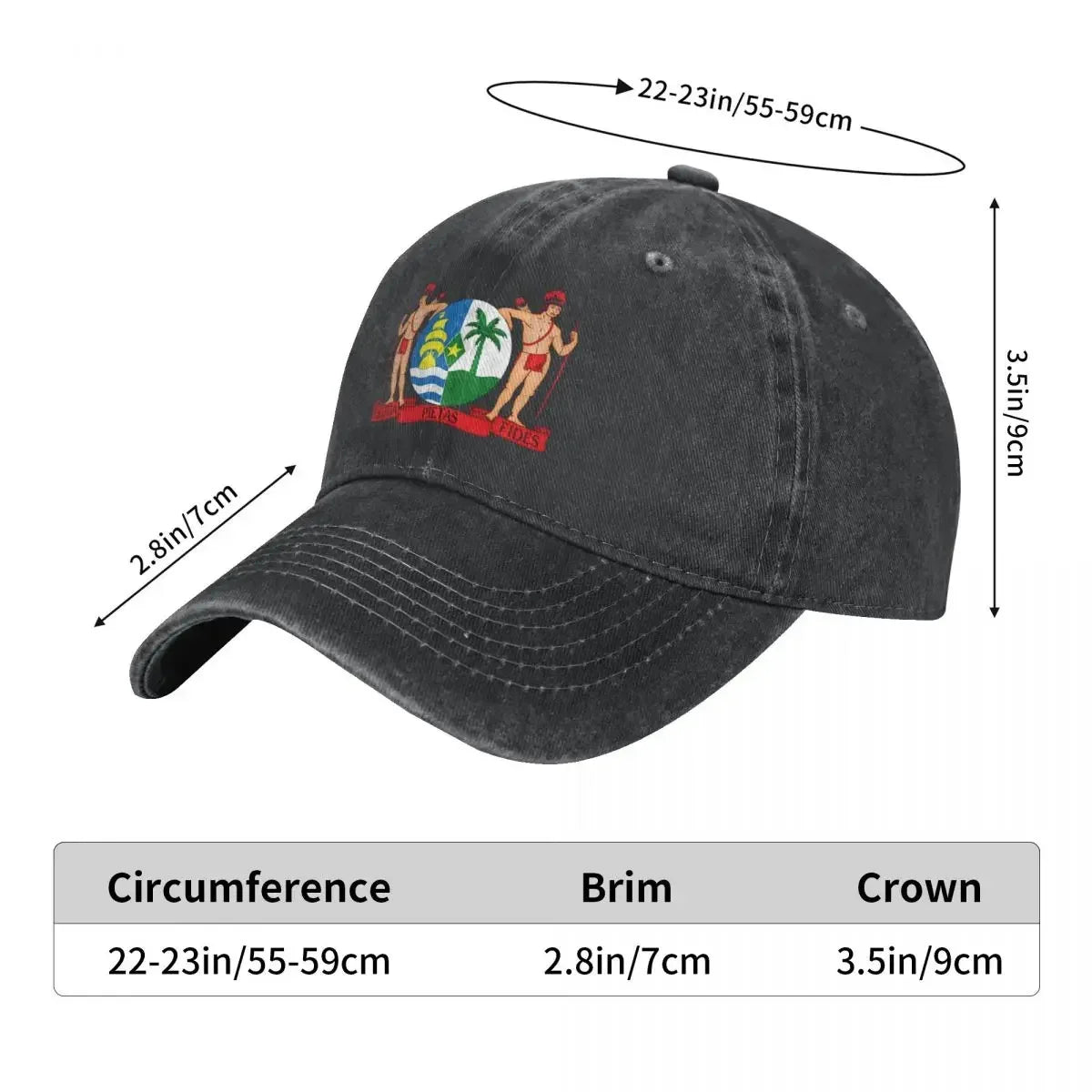 Coat Of Arms Suriname Print Baseball Cap
