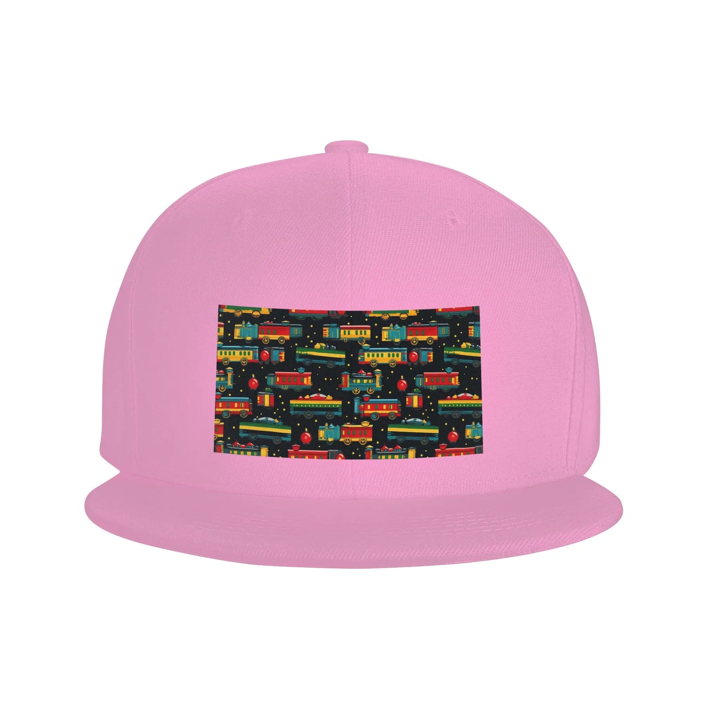 Cartoon Train Model Print Snapback Cap