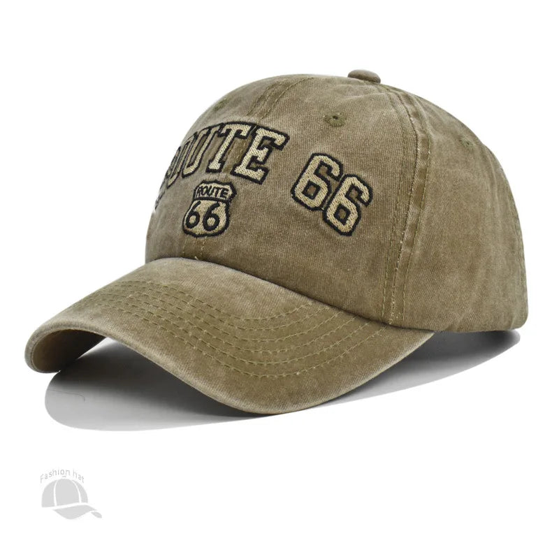 Route 66 Embroidered Baseball Cap