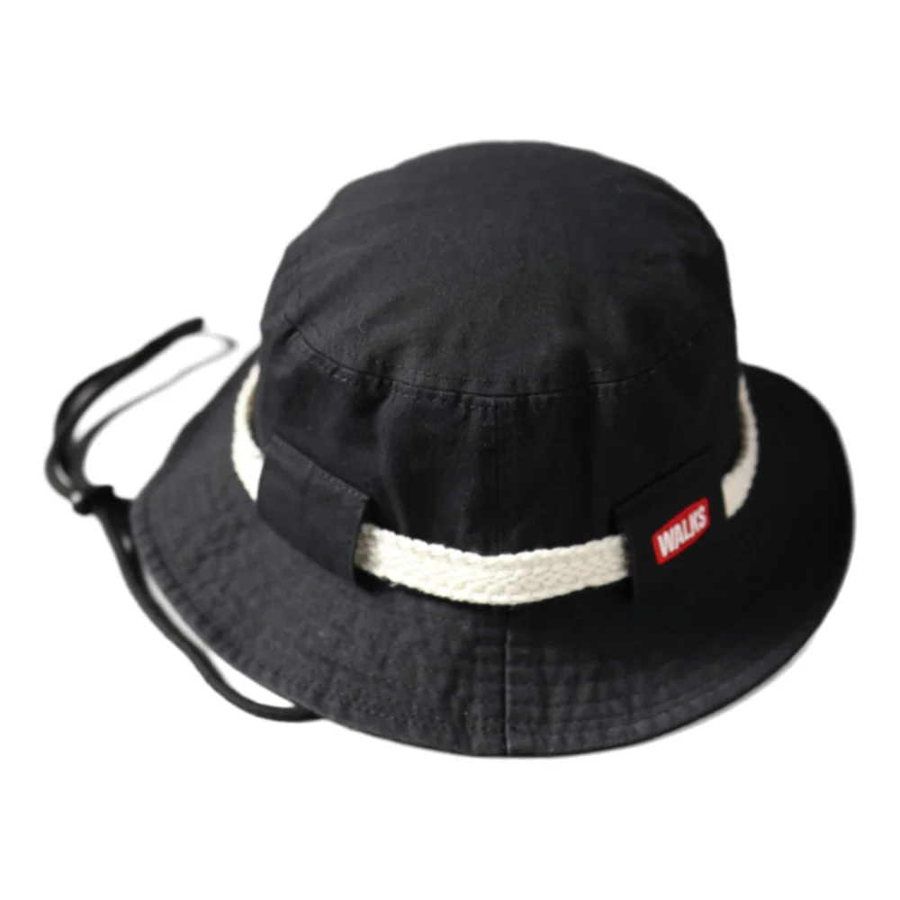 Retro Letter Drawstring Sun Bucket Hat