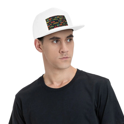 Cartoon Train Model Print Snapback Cap