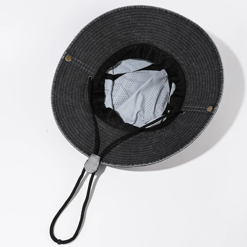 Wide Brim Adjustable Outdoor Bucket Hat