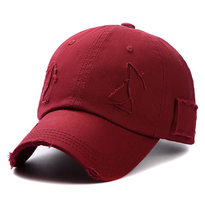 Trendy Worn Hole Streetwear Snapback Baseball Cap