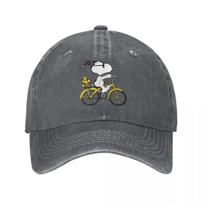 Vintage Snoopy Woodstock Riding Baseball Cap