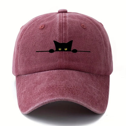 Cartoon Cat Printed Adjustable Baseball Cap