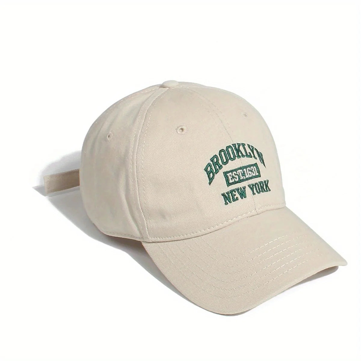 Brooklyn Embroidered Cotton Snapback Baseball Cap