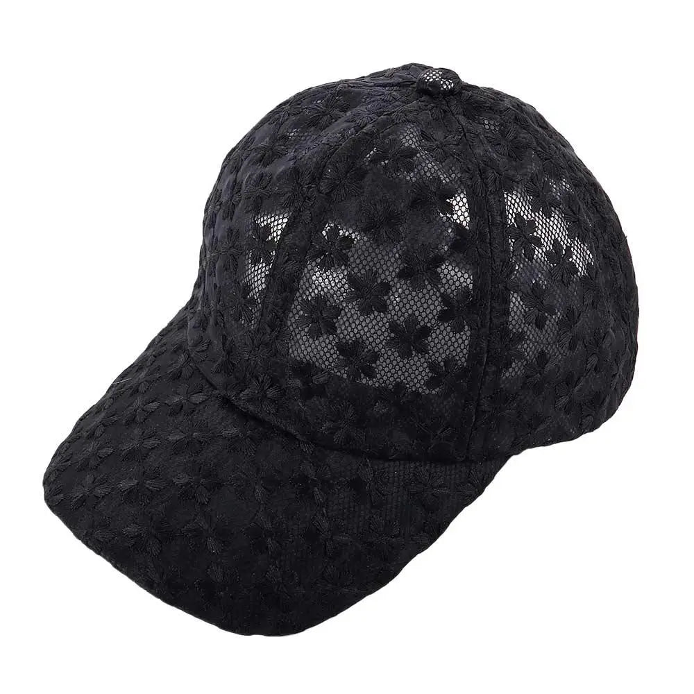 Korean Lace Flower Mesh Baseball Cap