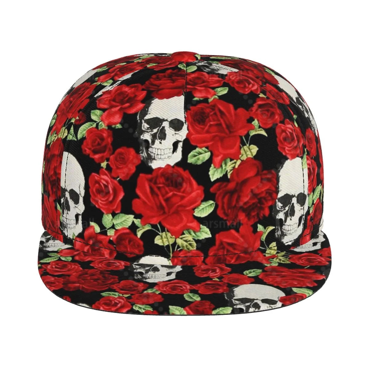 Unisex Skull Print Hip Hop Snapback Cap