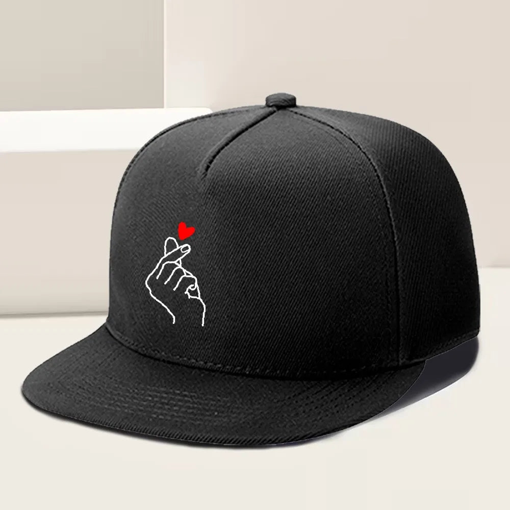 Finger Heart Korean Love Gesture Snapback Cap