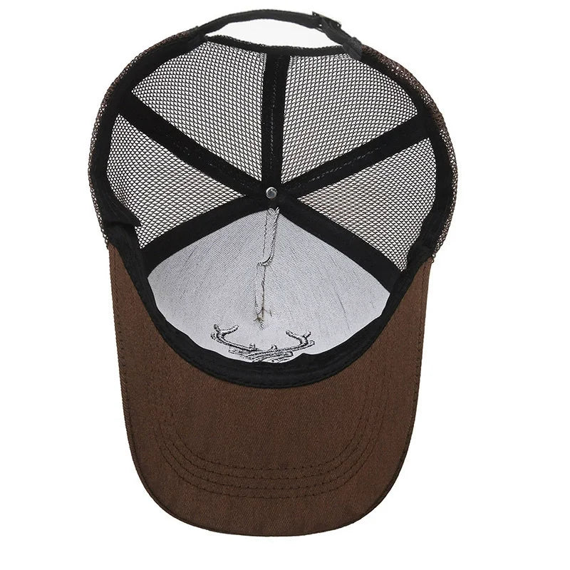 Unisex Animal Antlers Embroidery Baseball Net Caps