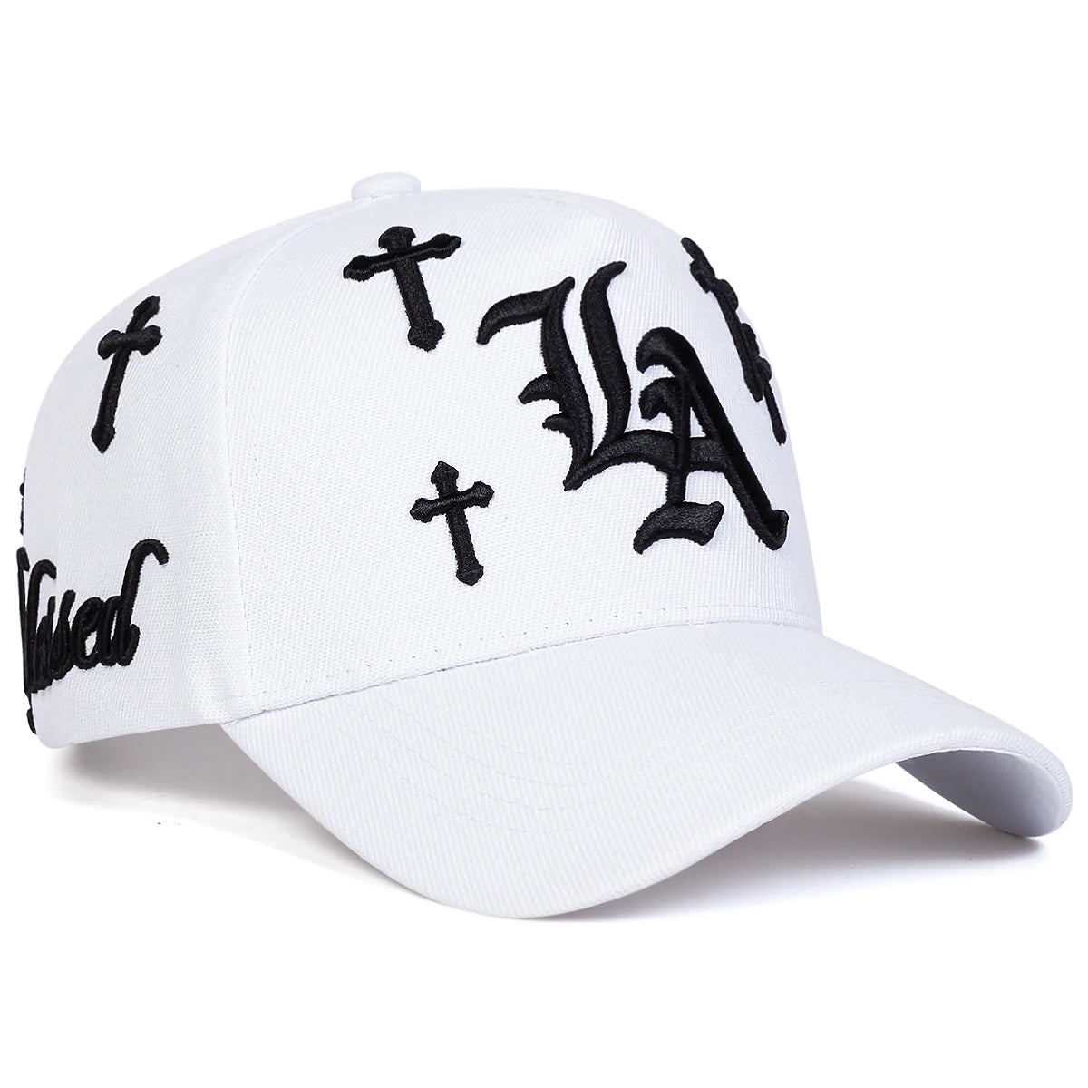 Unisex Gothic LA Cross Embroidery Casual Baseball Cap