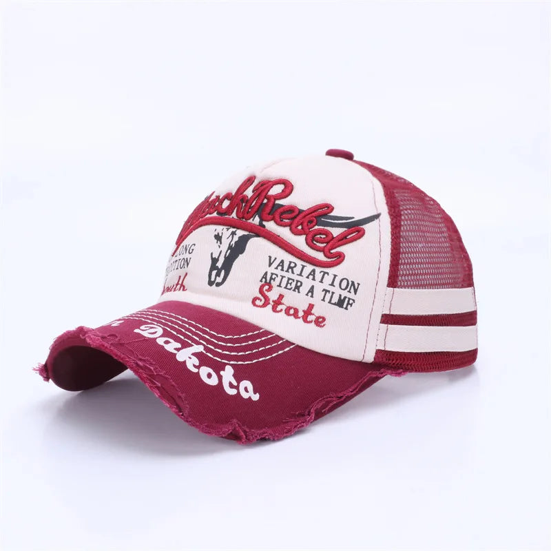 Retro Canvas Letter Baseball Cap