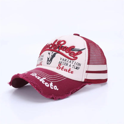 Retro Canvas Letter Baseball Cap