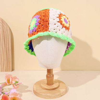 Women's Patchwork Knitted Fisherman Hat