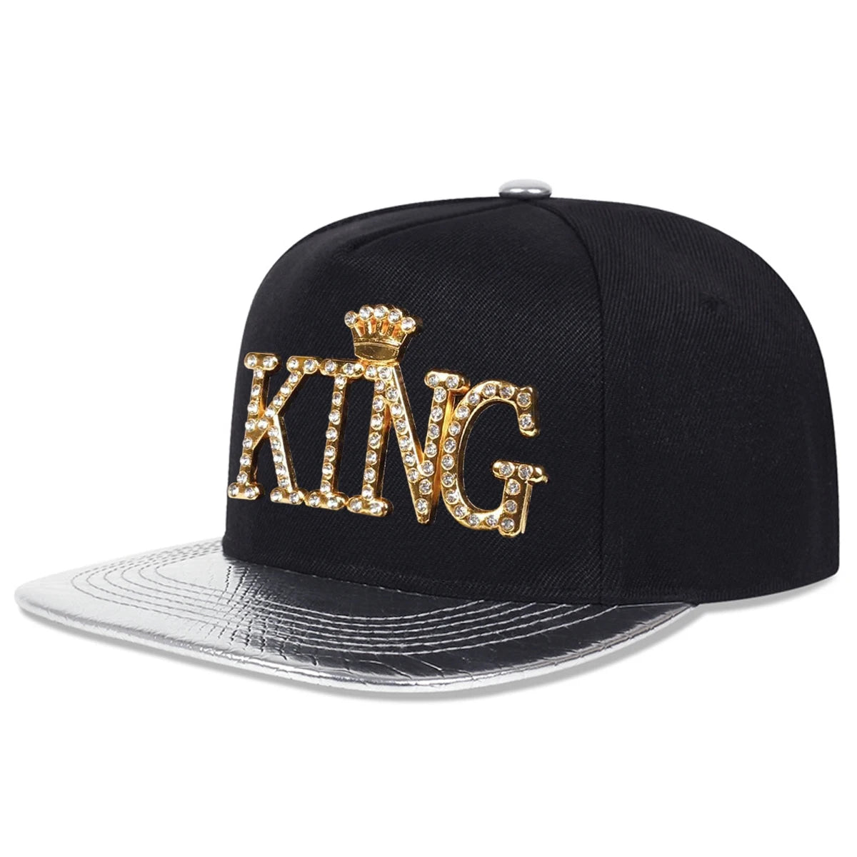 King Letter Drill Label Hip Hop Snapback Cap