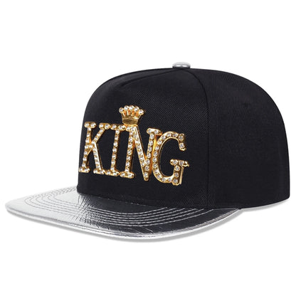 King Letter Drill Label Hip Hop Snapback Cap
