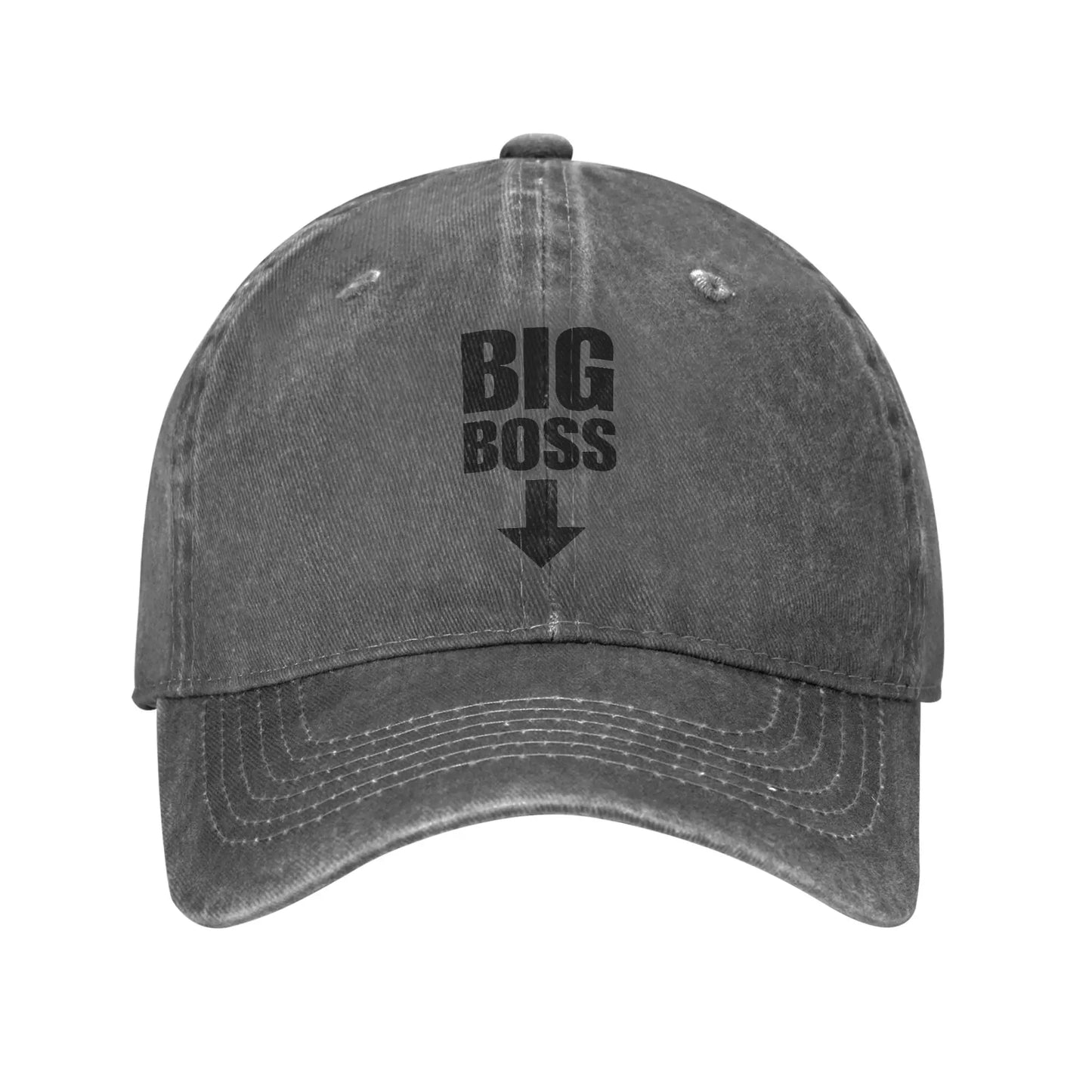 Big Boss Arrow Pointing Denim Baseball Cap
