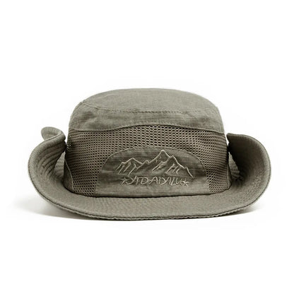 Summer Breathable Cotton Mesh Outdoor Bucket Hat